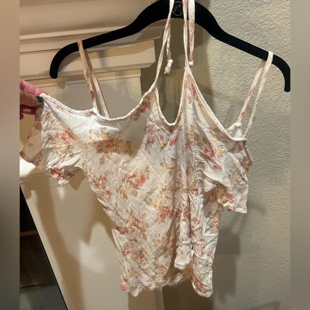 Gypsy Floral Camisole in Cream and Peach sz S/m